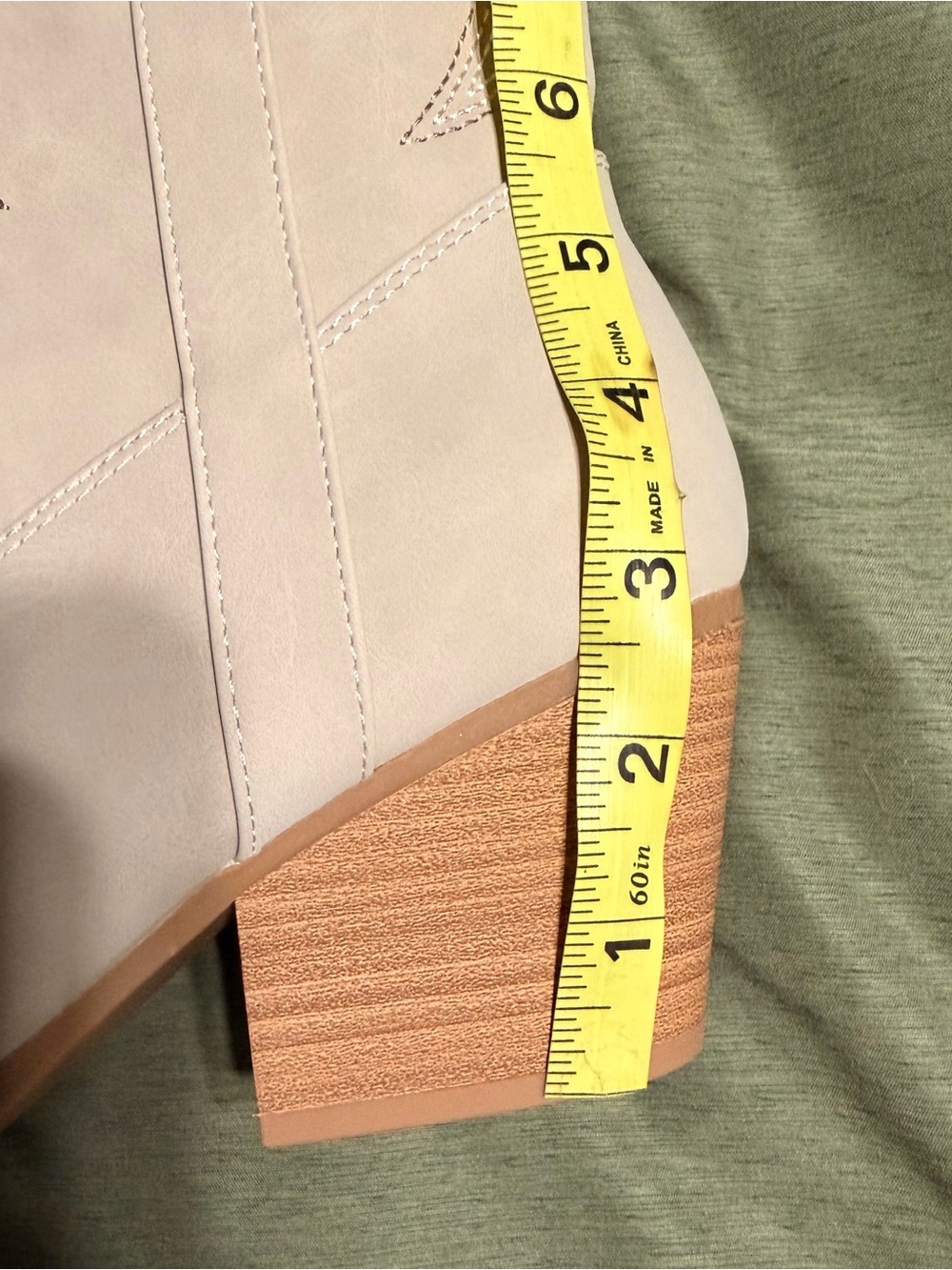 LC Lauren Conrad Cream Over-the-Knee Western Boots - Picture 6 of 7